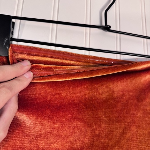 Princess Polly Velvet Orange Tube Top Women’s Size 8 - Picture 3 of 7